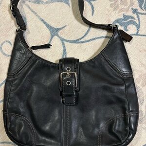 Coach Y2K Black Hamilton Leather Handbag F11197